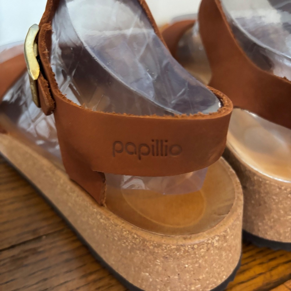 Papillio Birkenstock Glenda Pecan Nubuck leather platform wedge sandals 9 / 40 - Picture 5 of 8